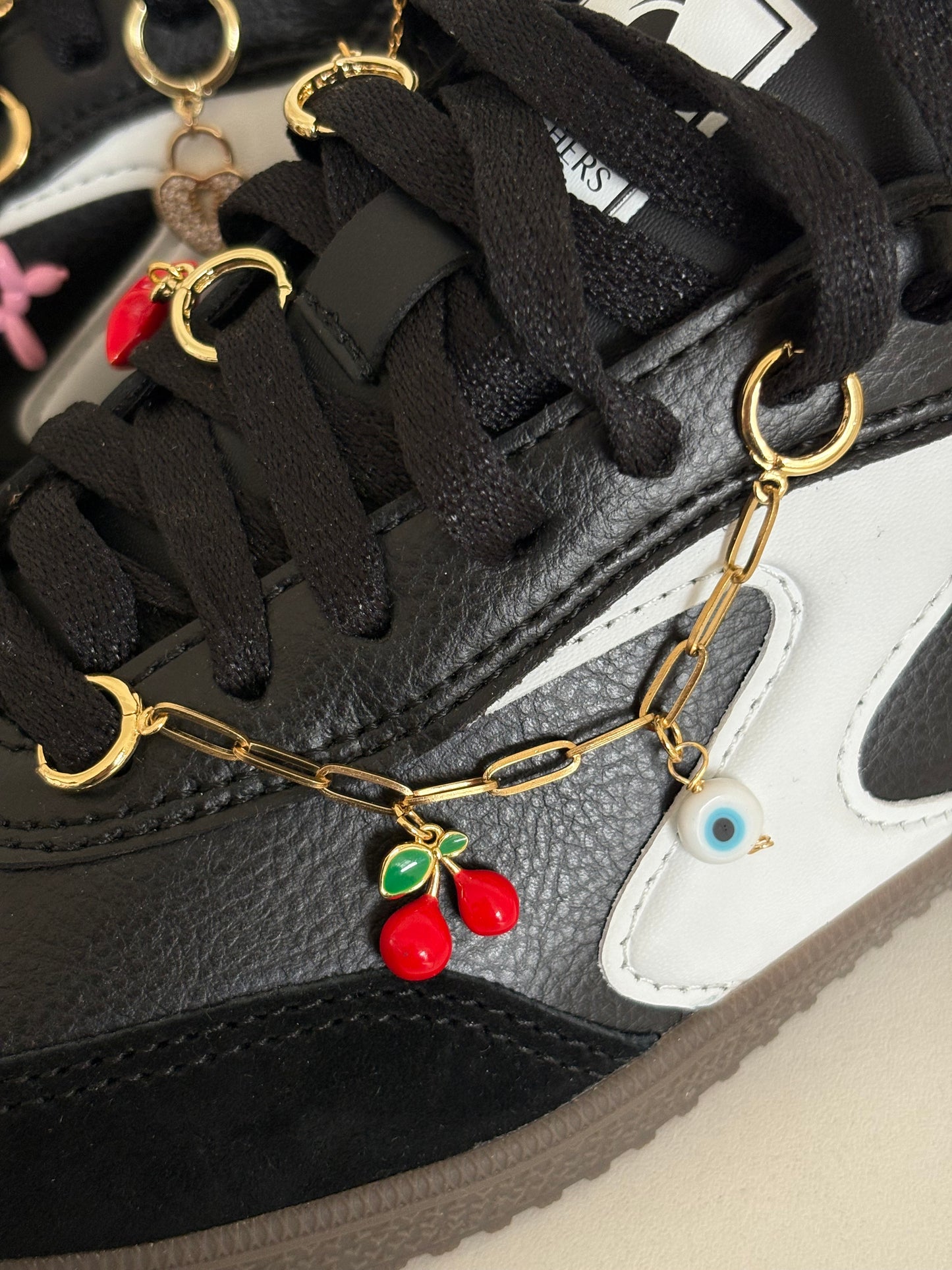 Charm cereza cadena mini eslabón