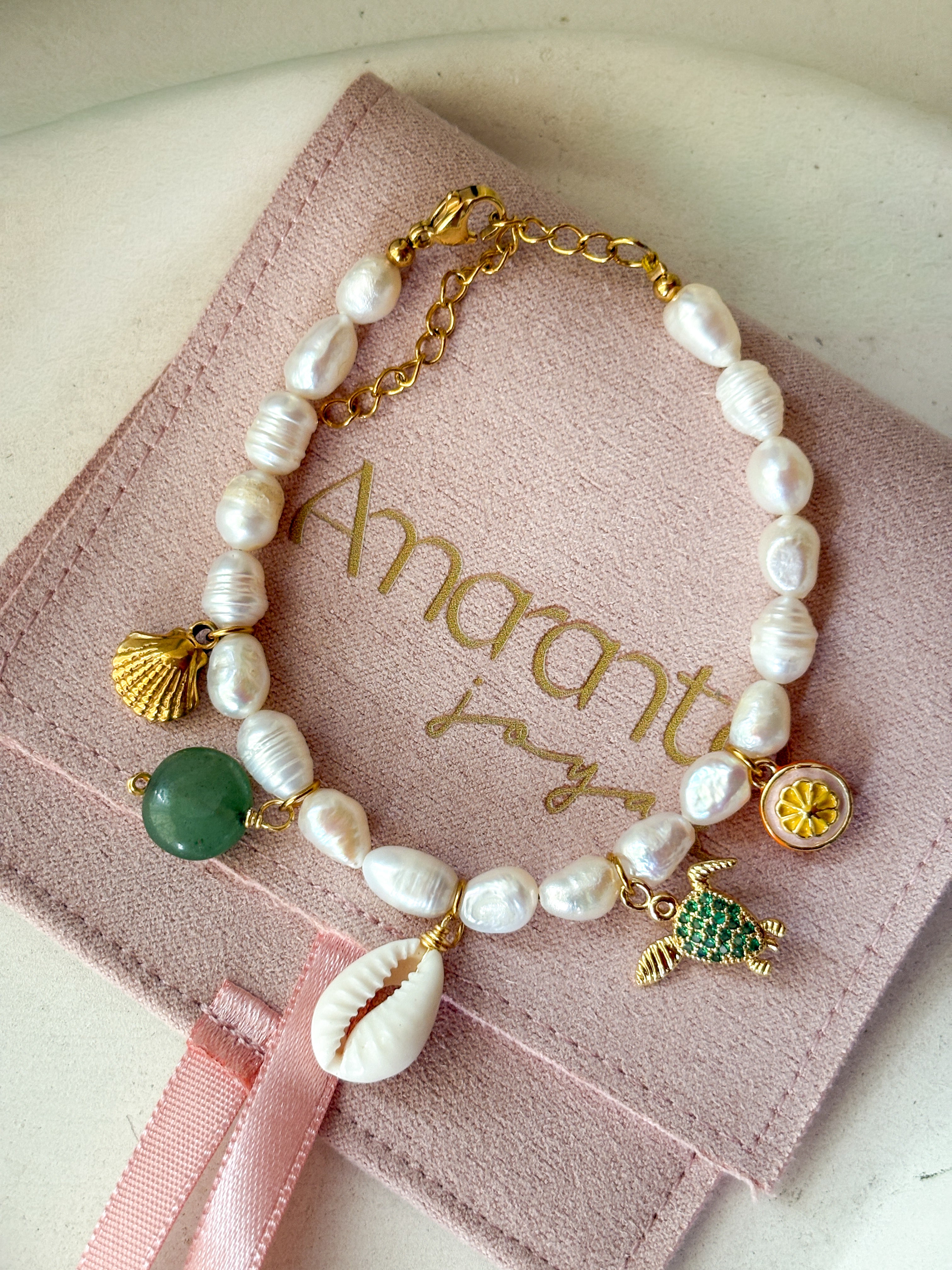 Pulsera perlas de Río charms