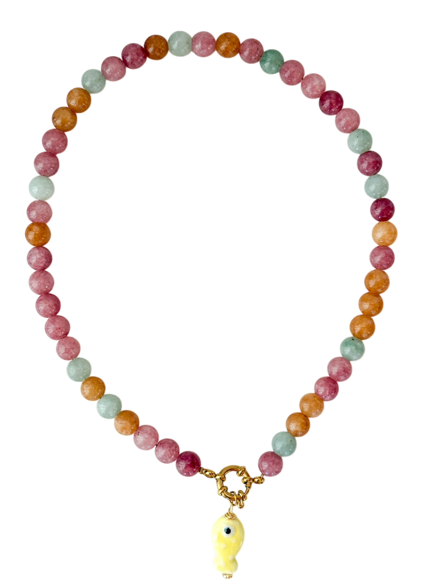 Collar piedras calcitas rosa