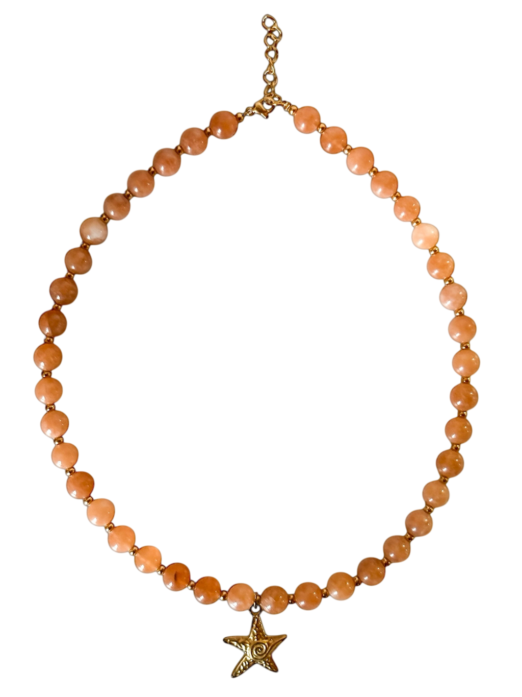 Collar piedras calcitas beige