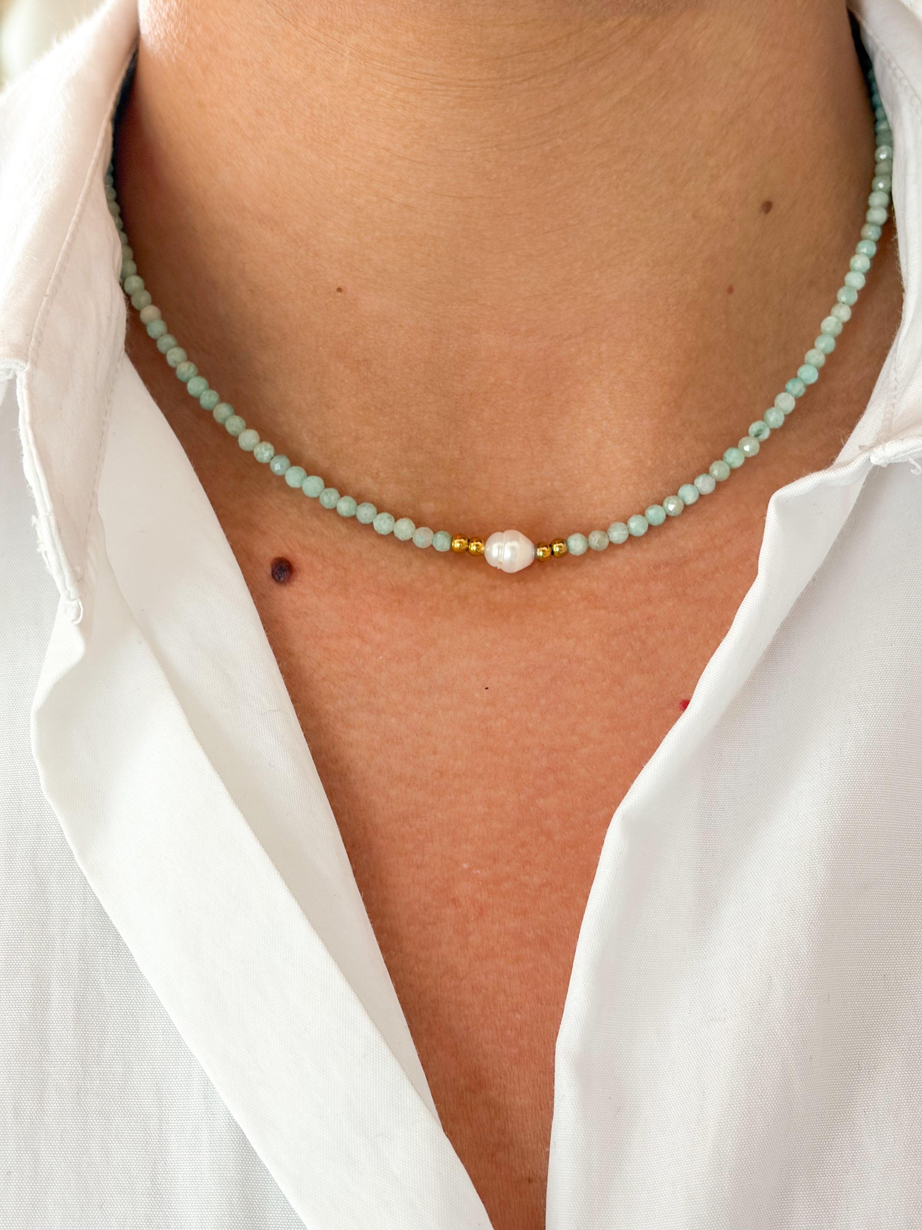 Collar amazónitas