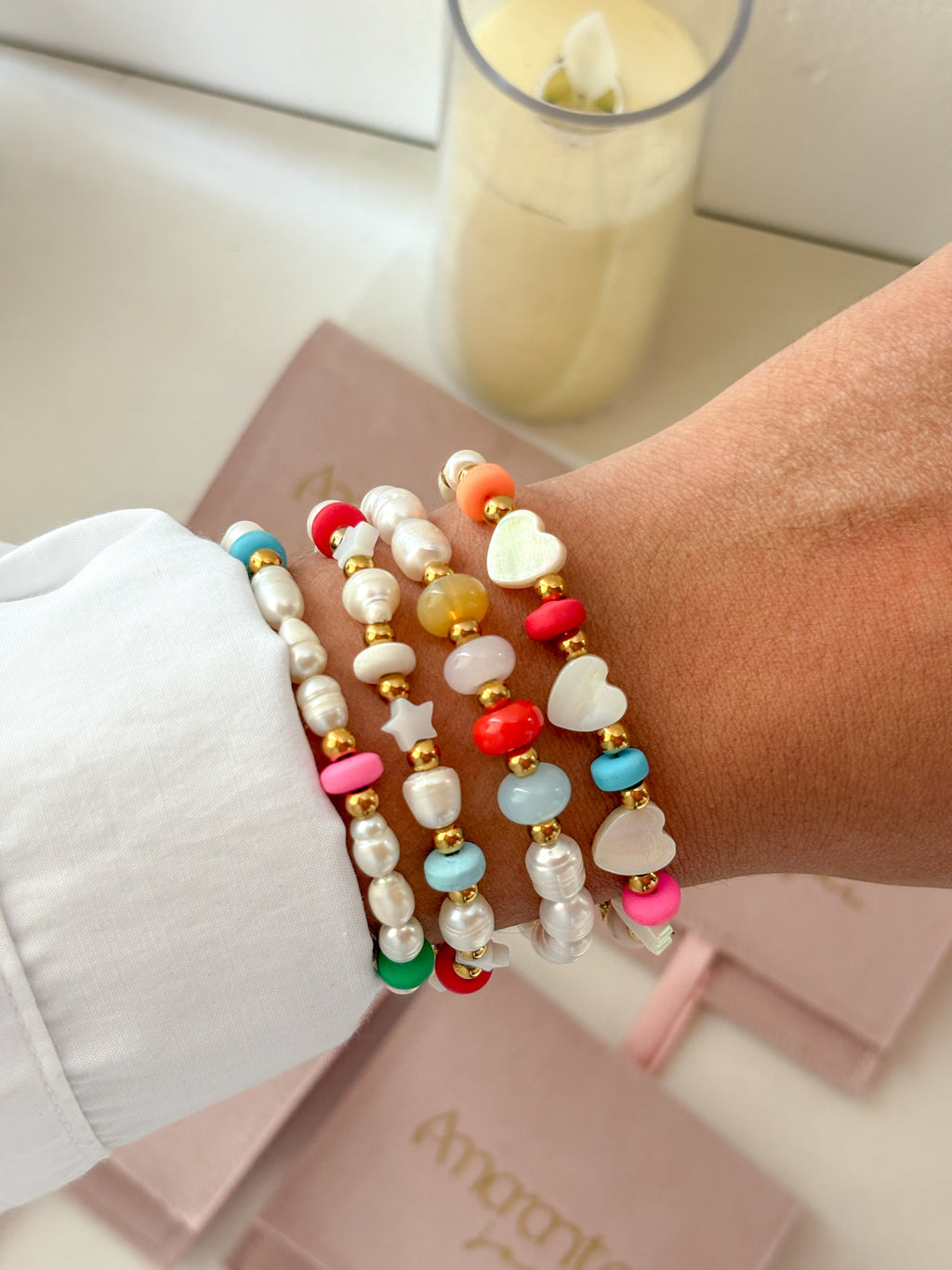 Pulsera perlas de Río color