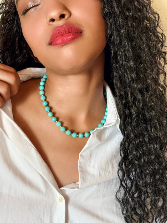 Collar piedras turquesas