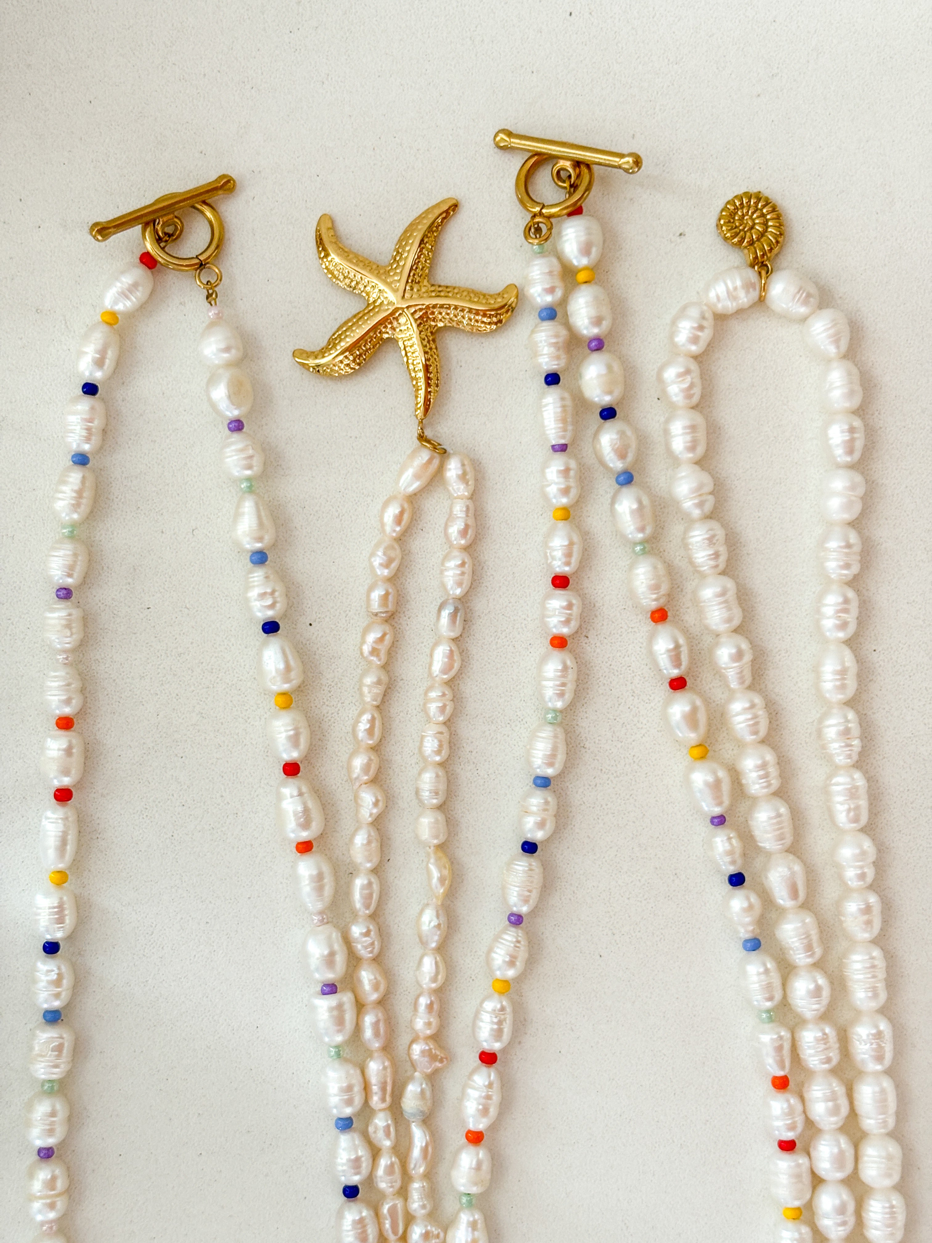 Collar perlas color