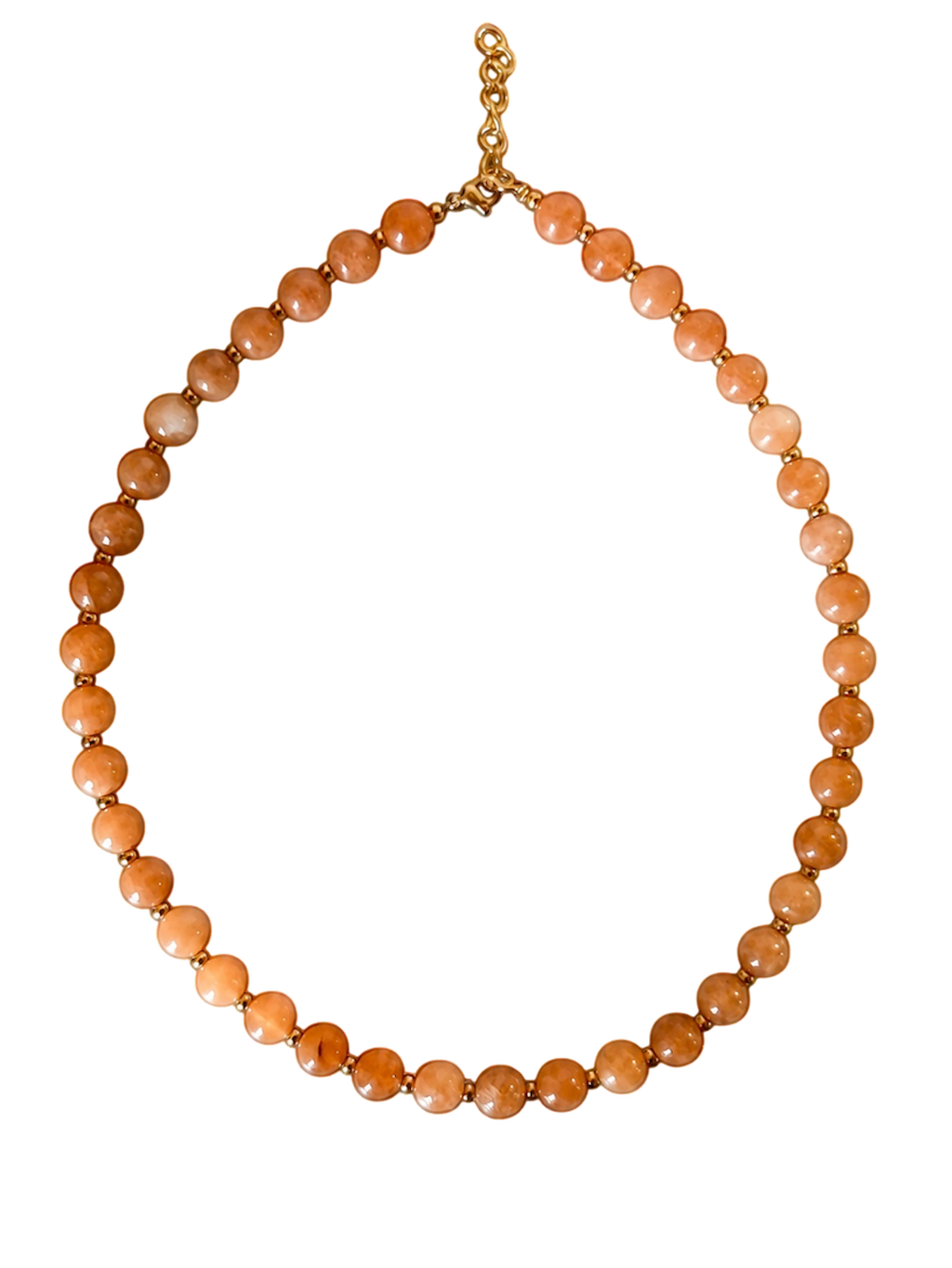 Collar piedras calcitas beige