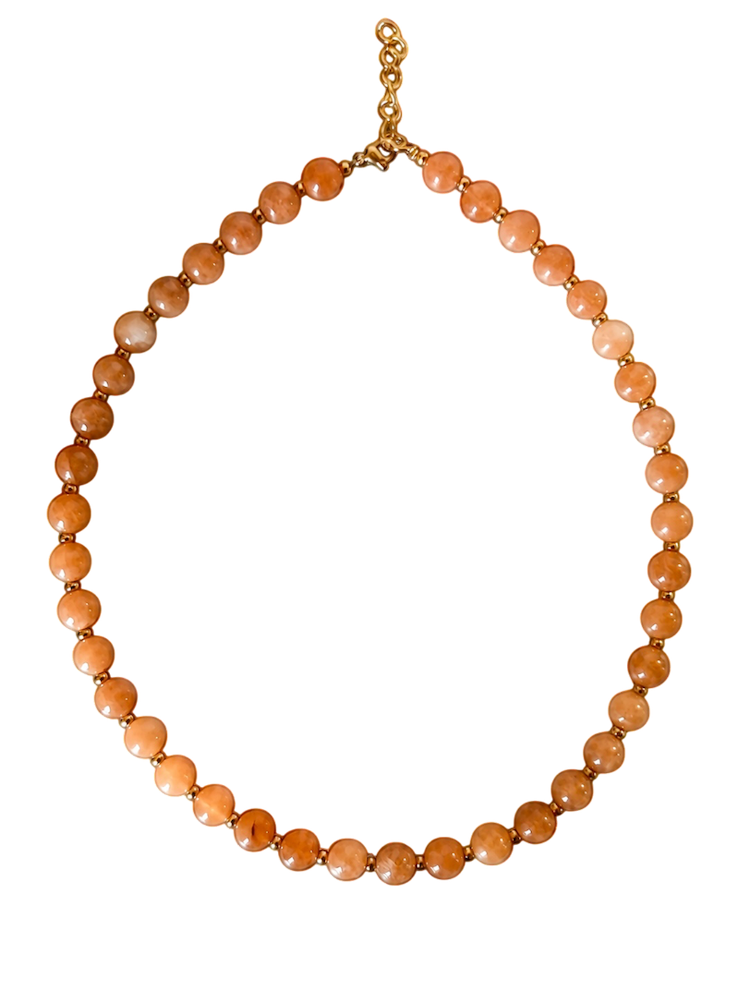 Collar piedras calcitas beige