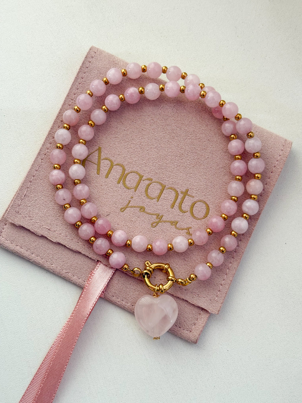 Collar corazón de cuarzo