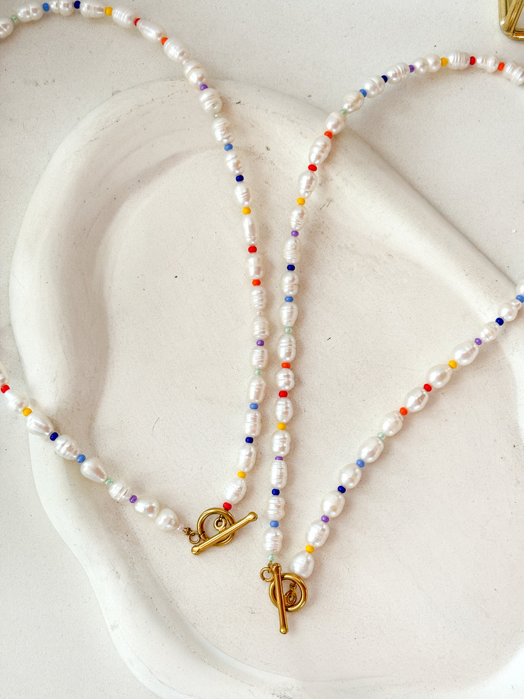 Collar perlas color