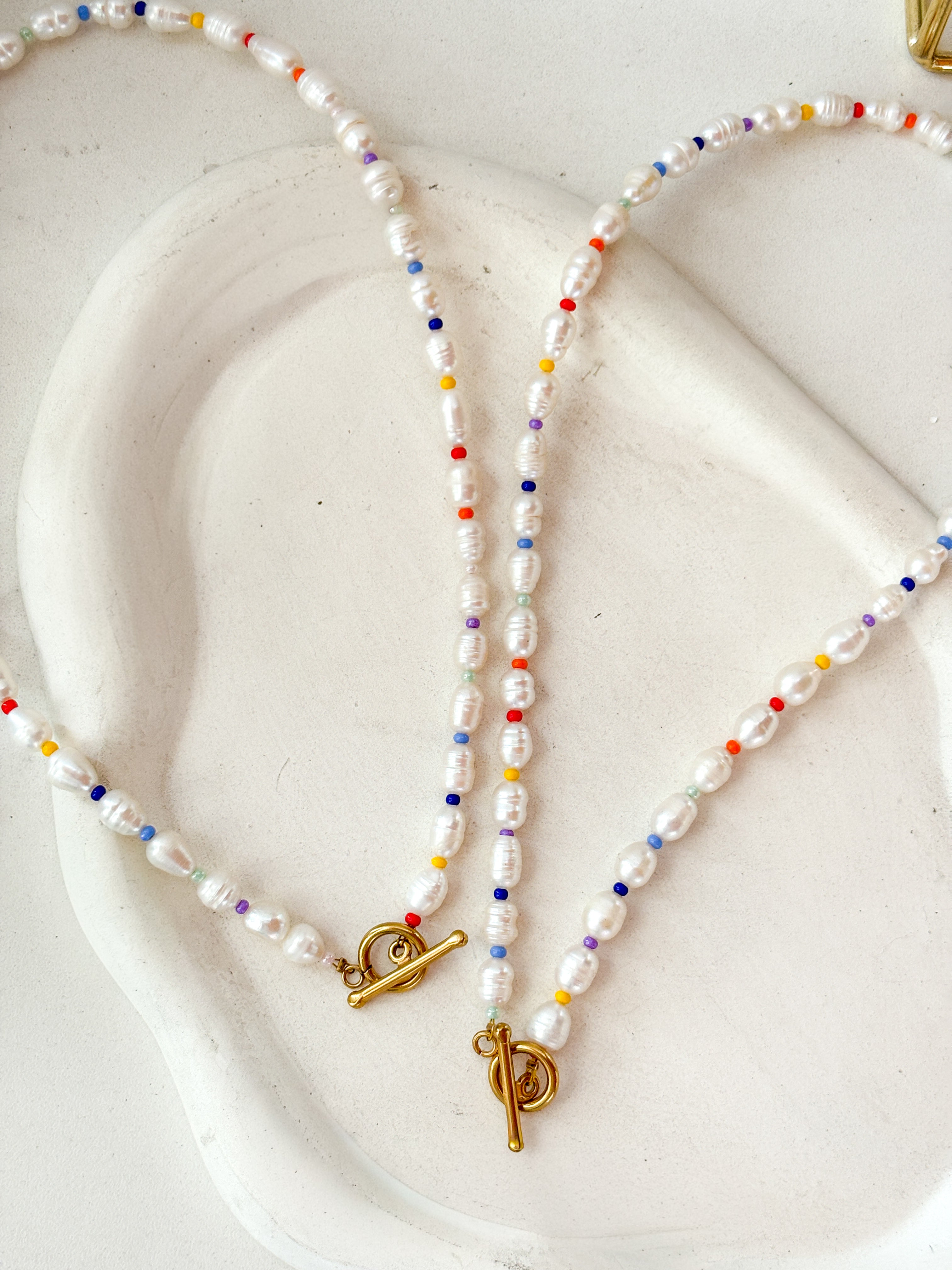 Collar perlas color
