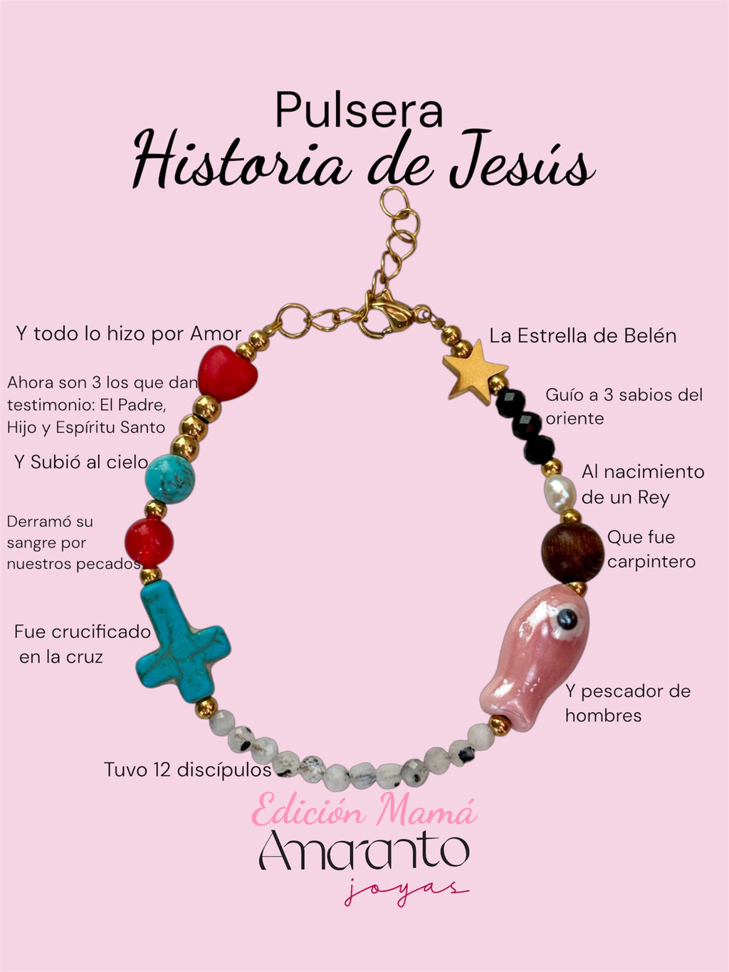 Pulsera historia de Jesús “edición mamá”