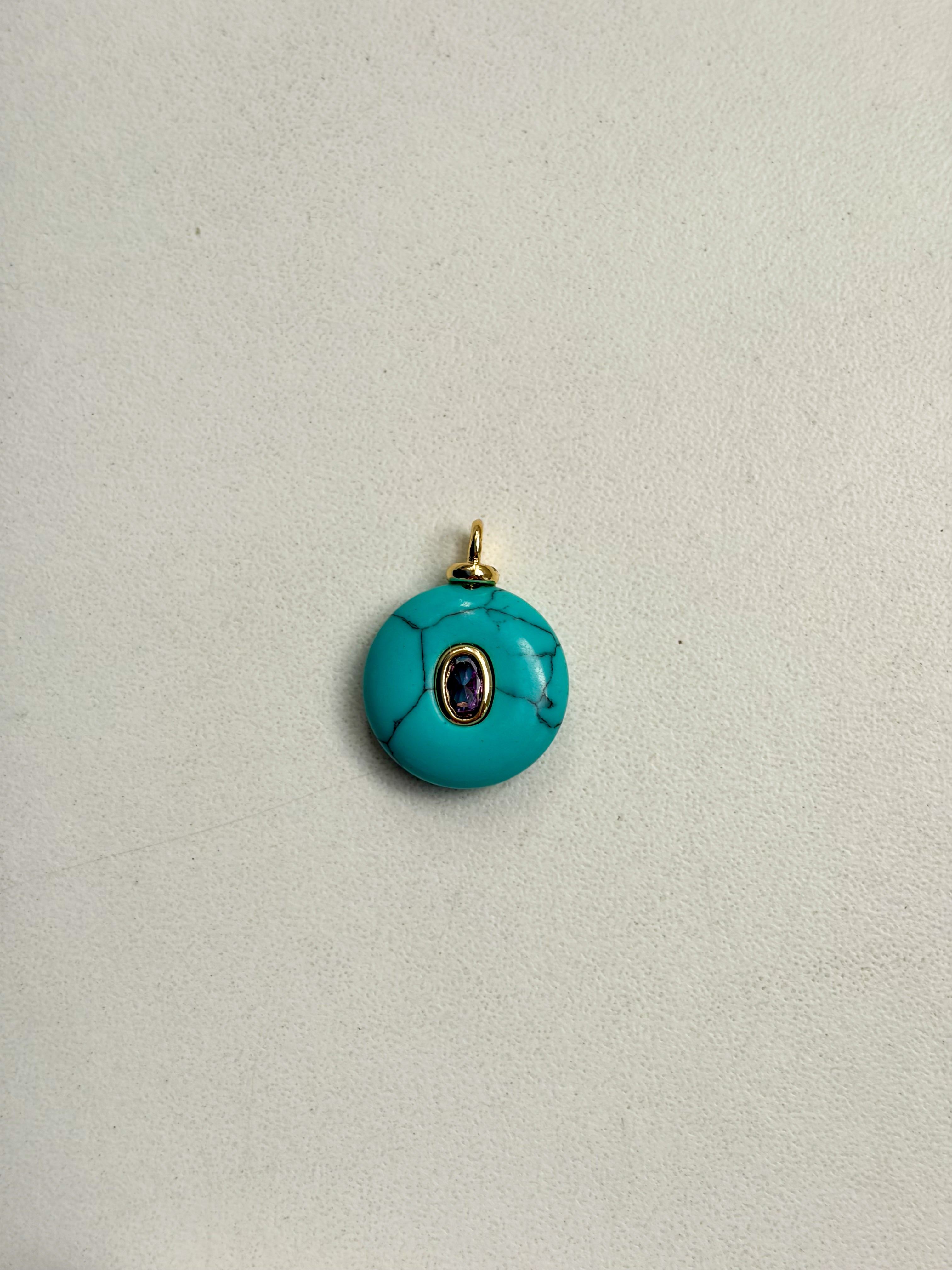 Piedra turquesa circular