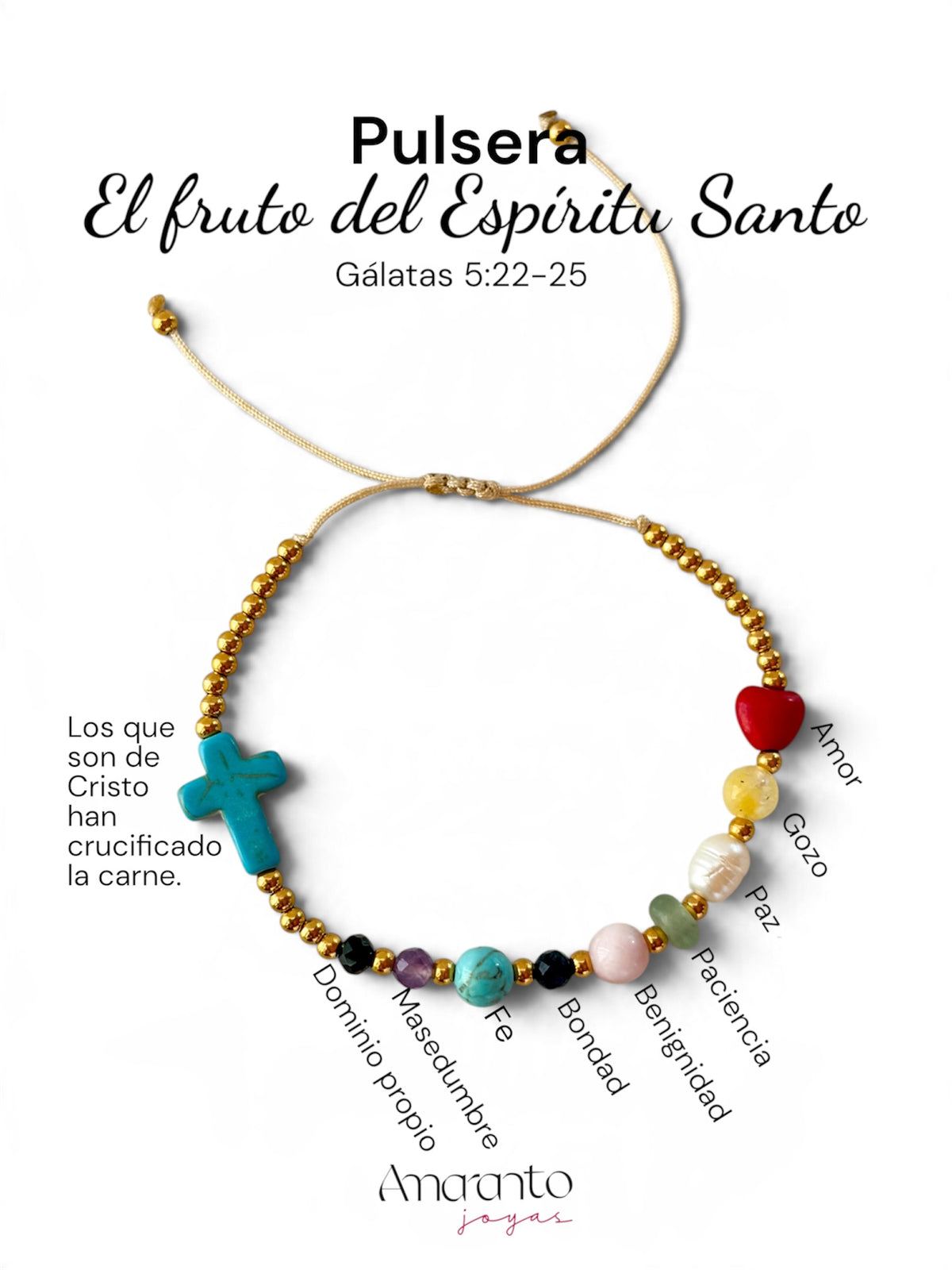 Pulsera el fruto del Espíritu Santo