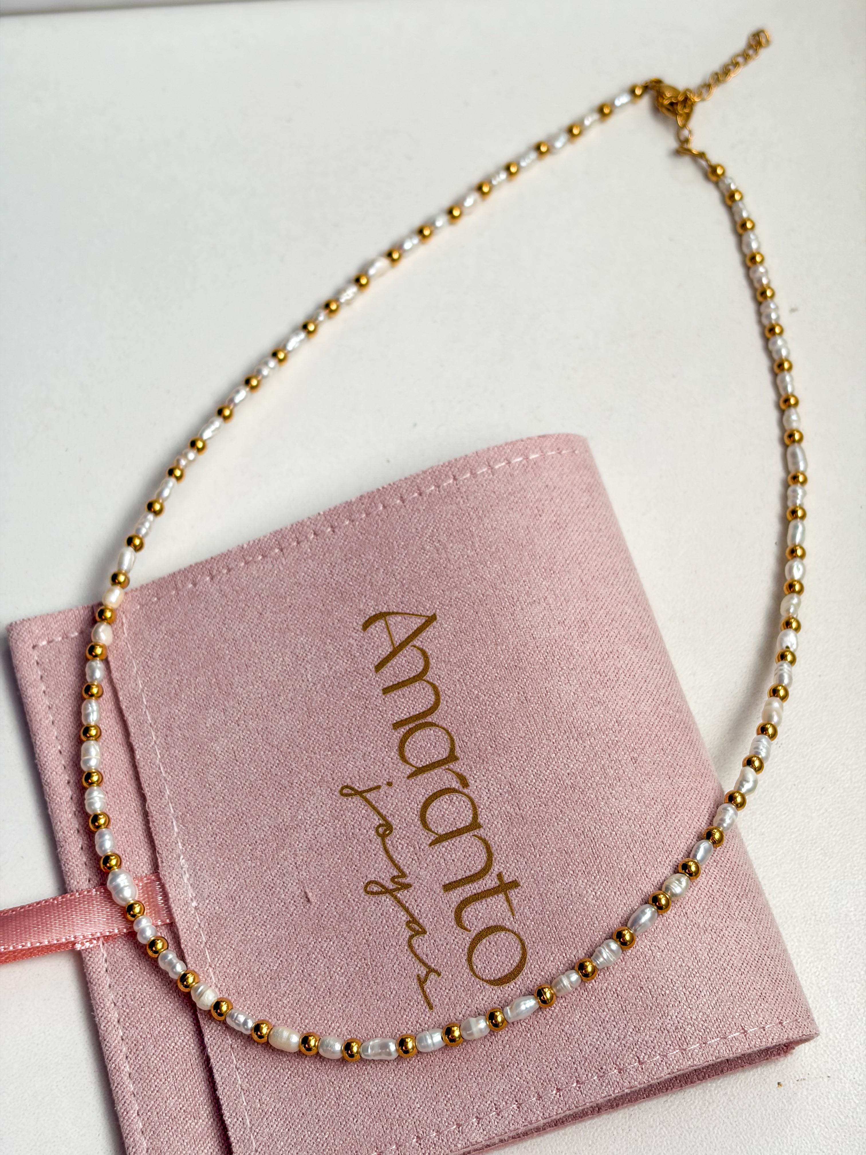 Collar perlas gold