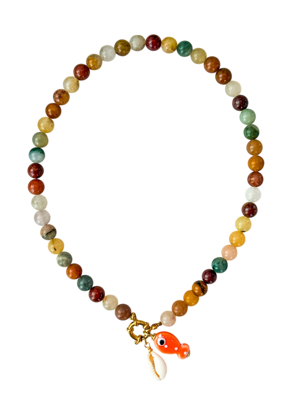 Collar piedras calcitas marrón