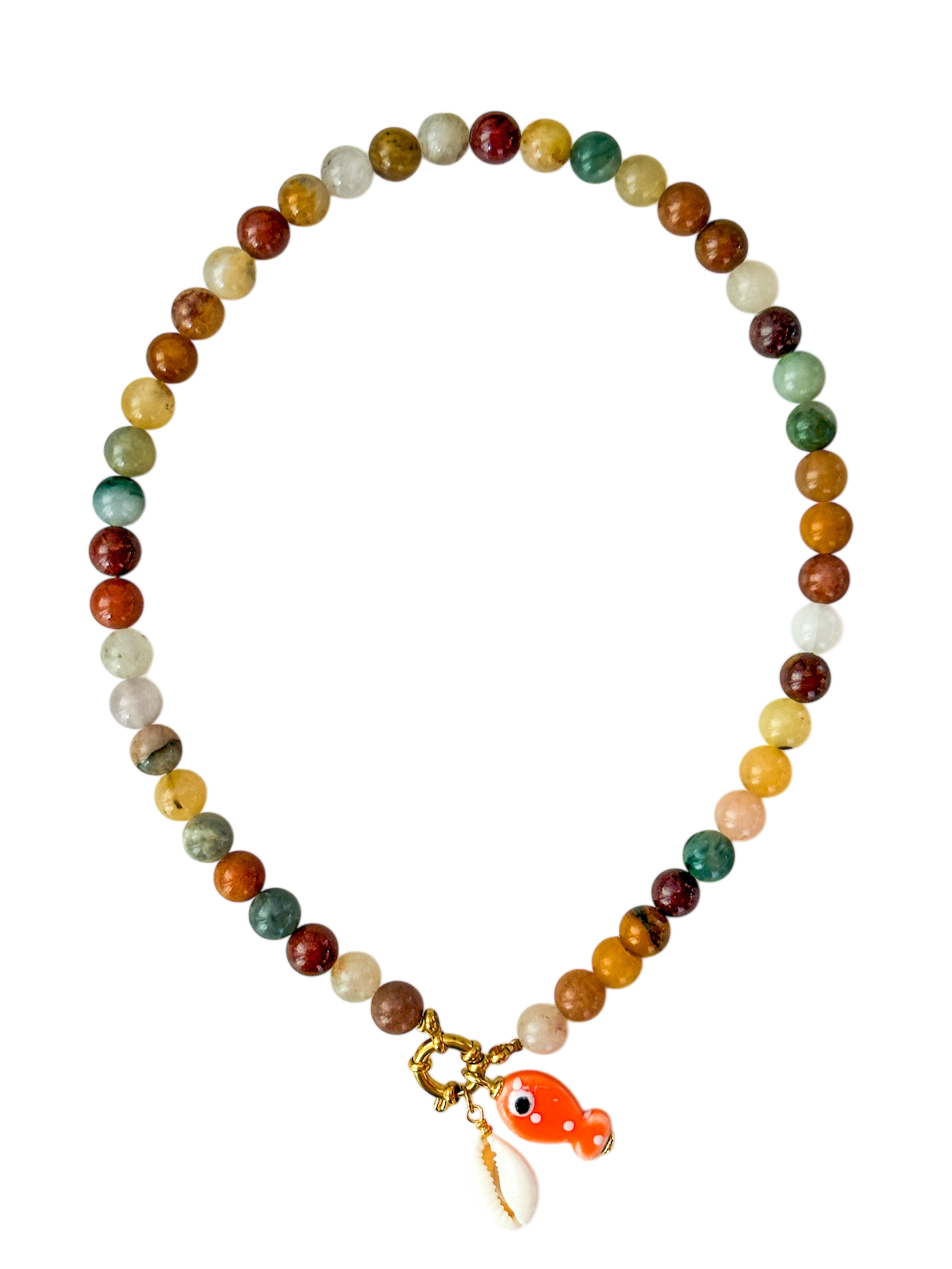 Collar piedras calcitas marrón