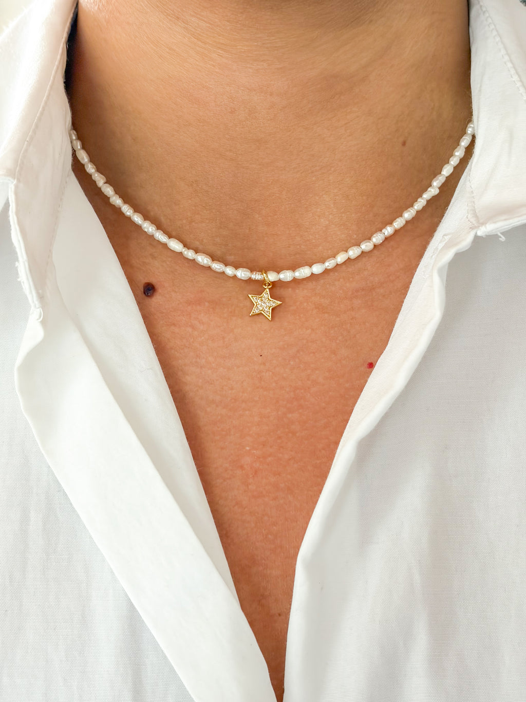 Collar perlas mini mini