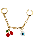 Charm cereza cadena mini eslabón