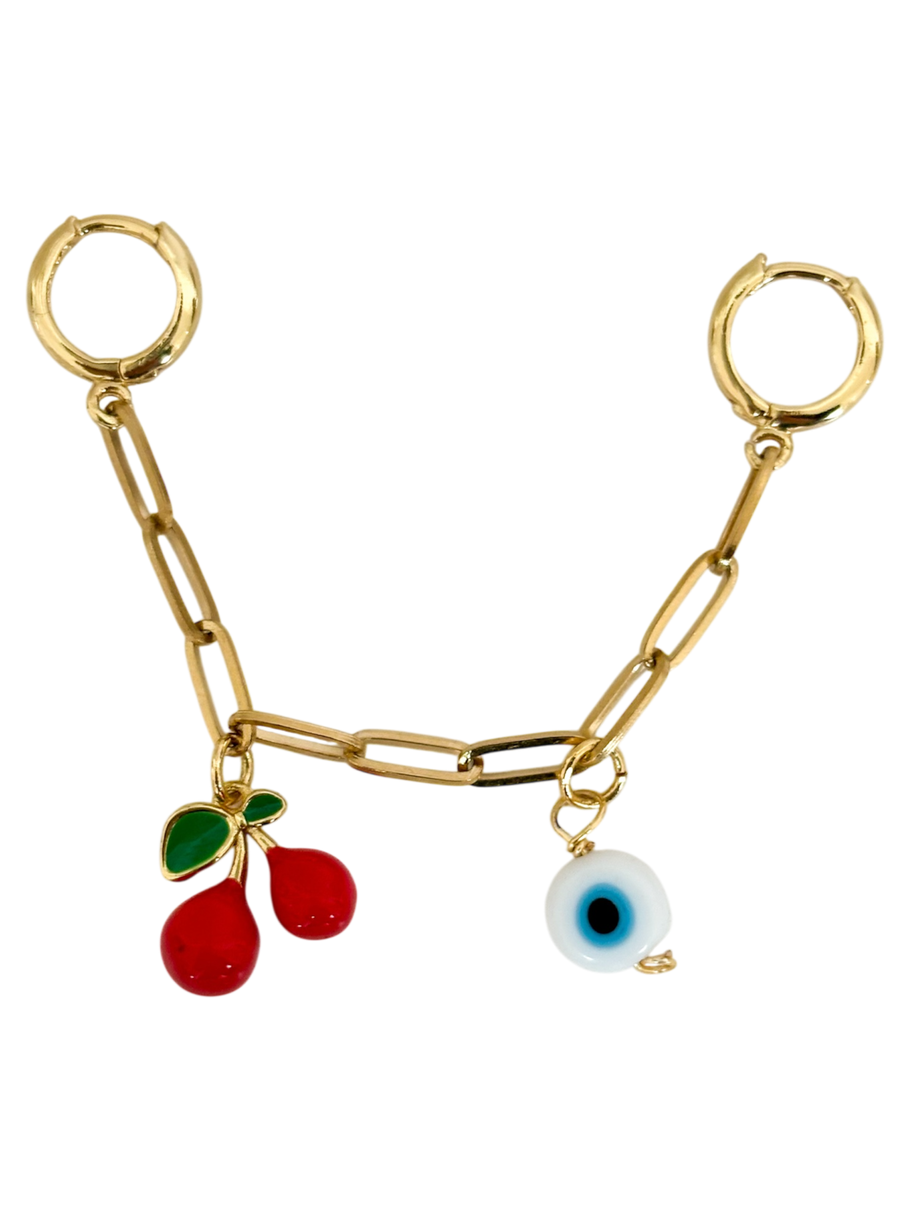 Charm cereza cadena mini eslabón