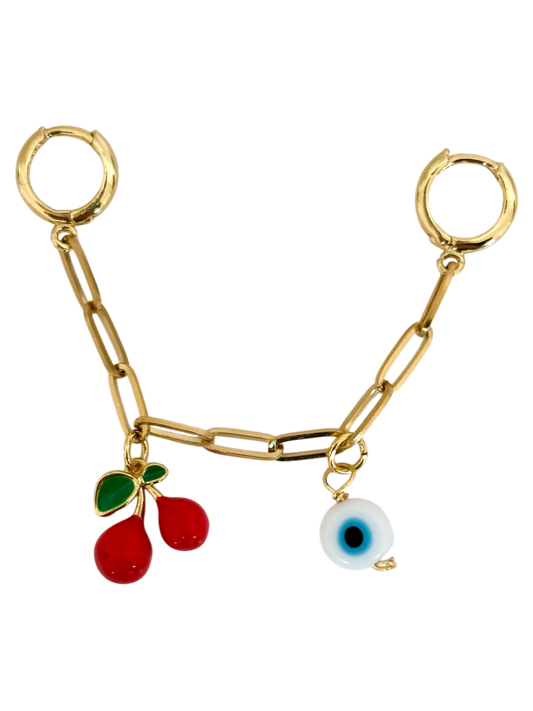 Charm cereza cadena mini eslabón