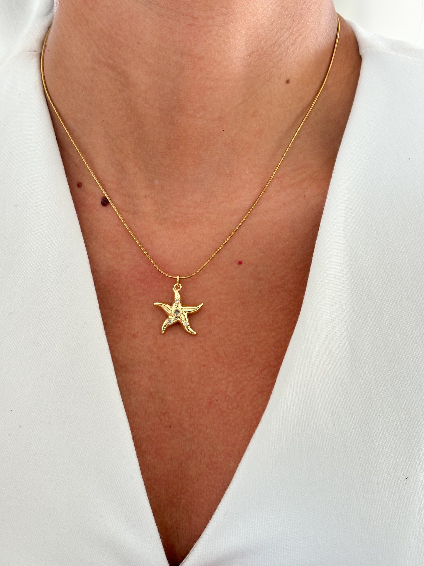 Collar estrella de mar chunky