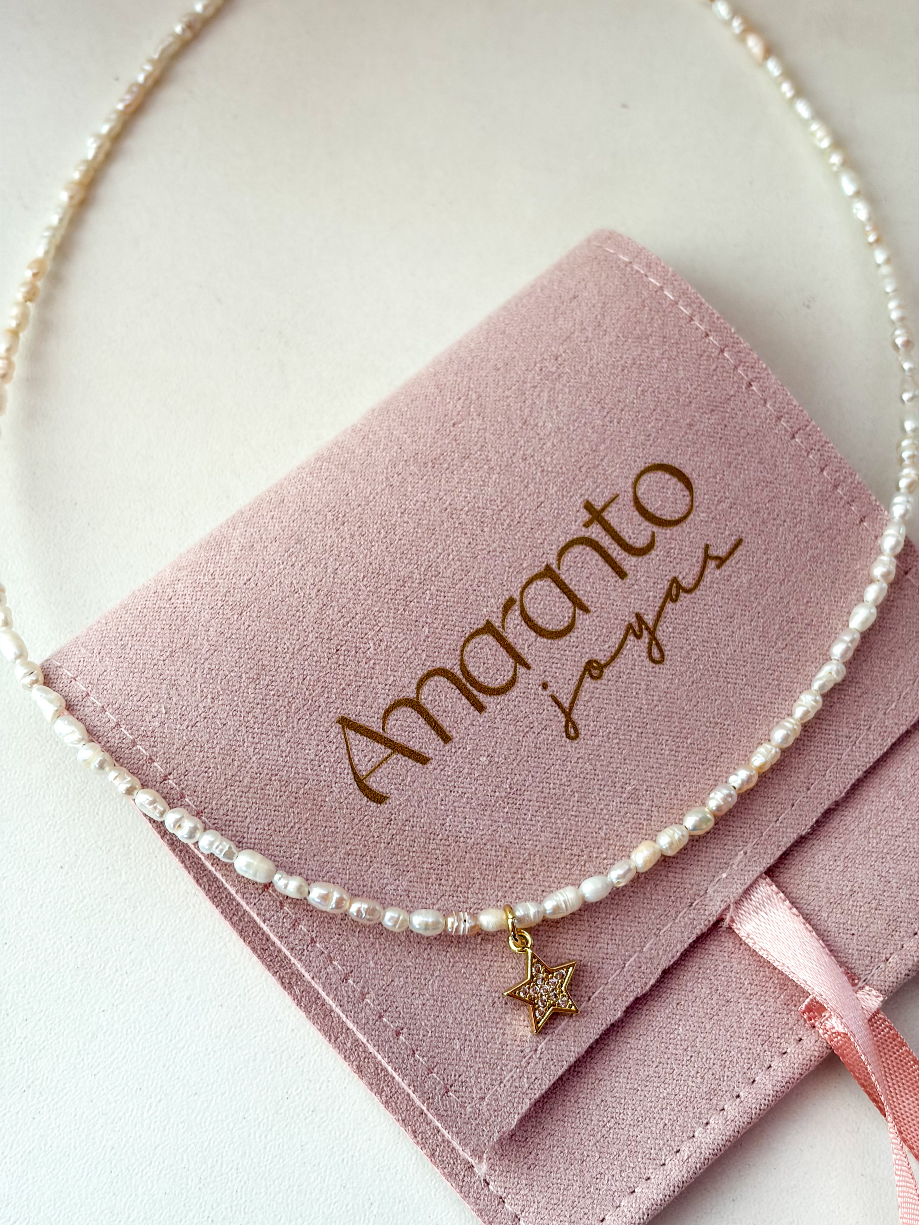 Collar perlas mini mini