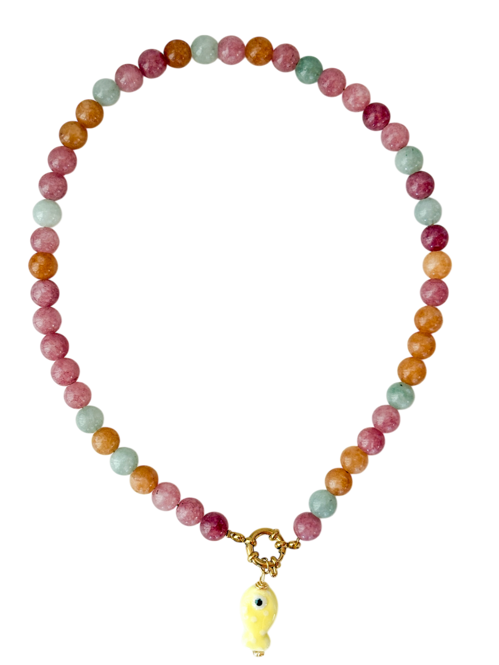 Collar piedras calcitas rosa