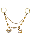 Charm huella doble cadena