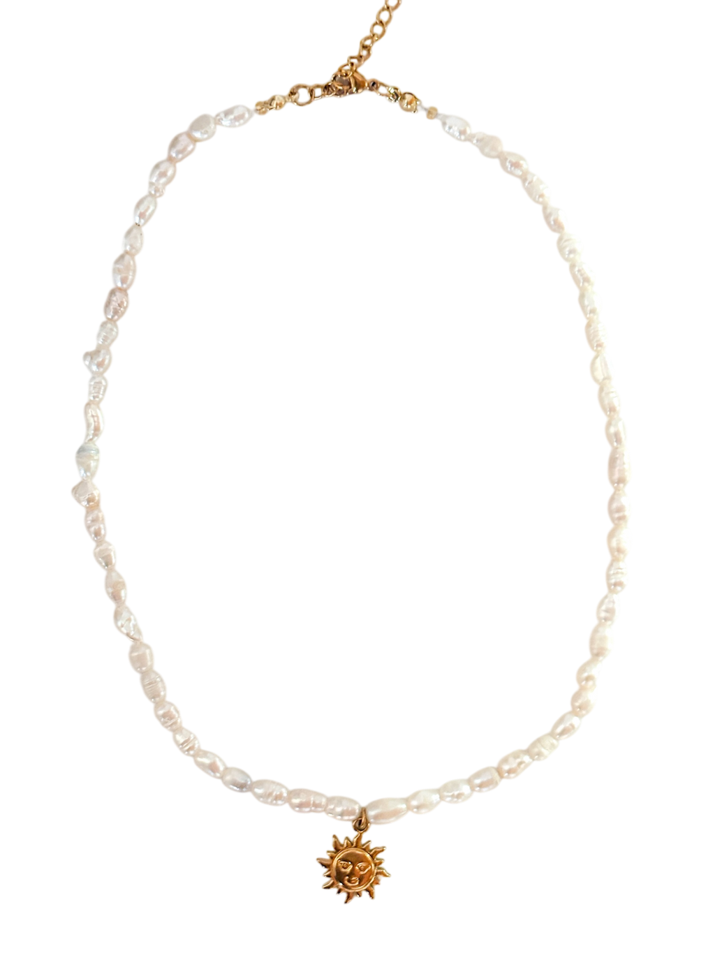 Collar perlas de río charms .5