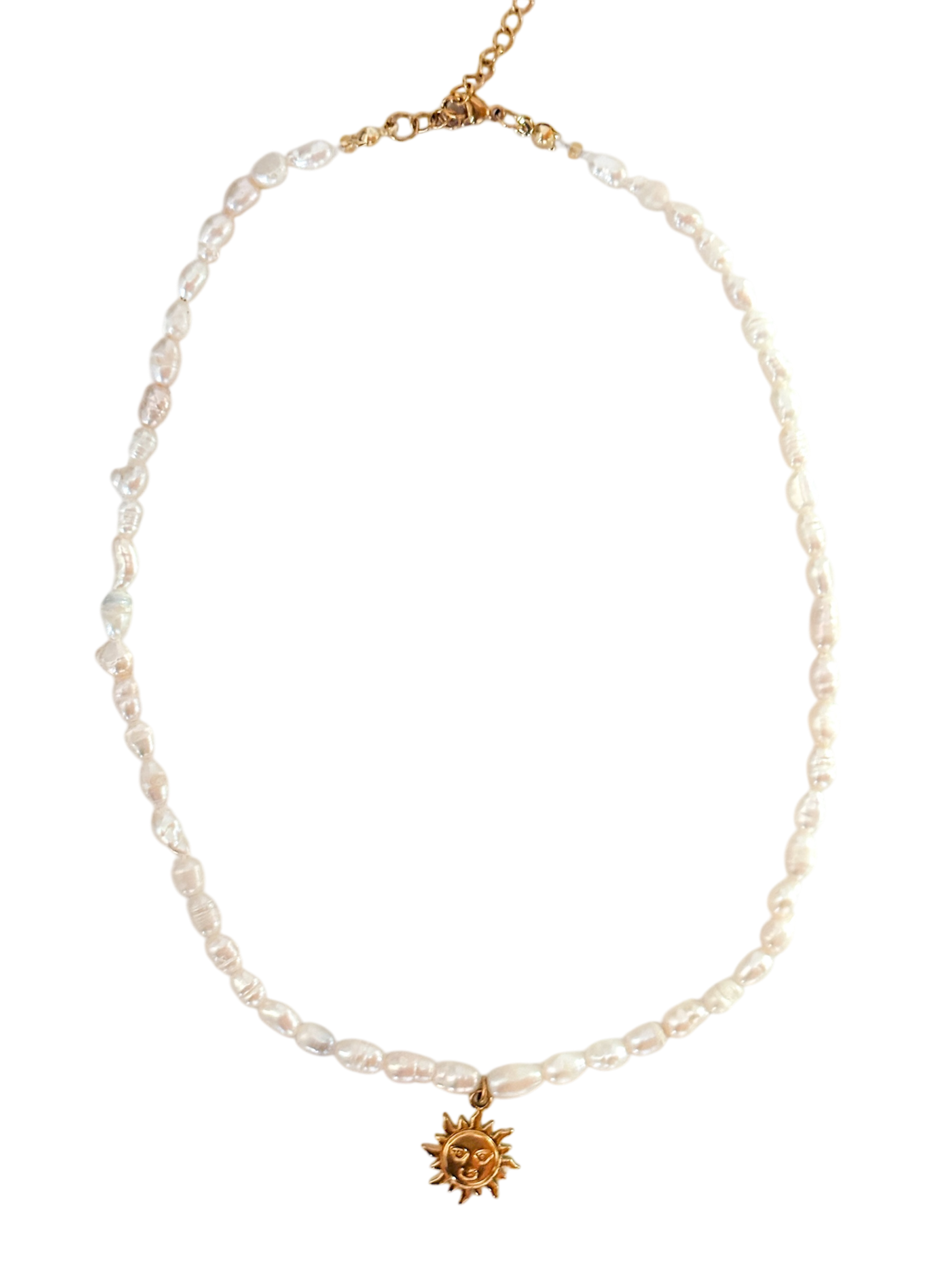 Collar perlas de río charms .5