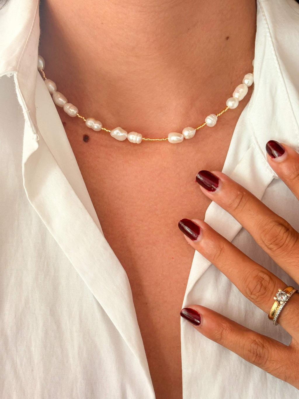 Collar perlas Cool