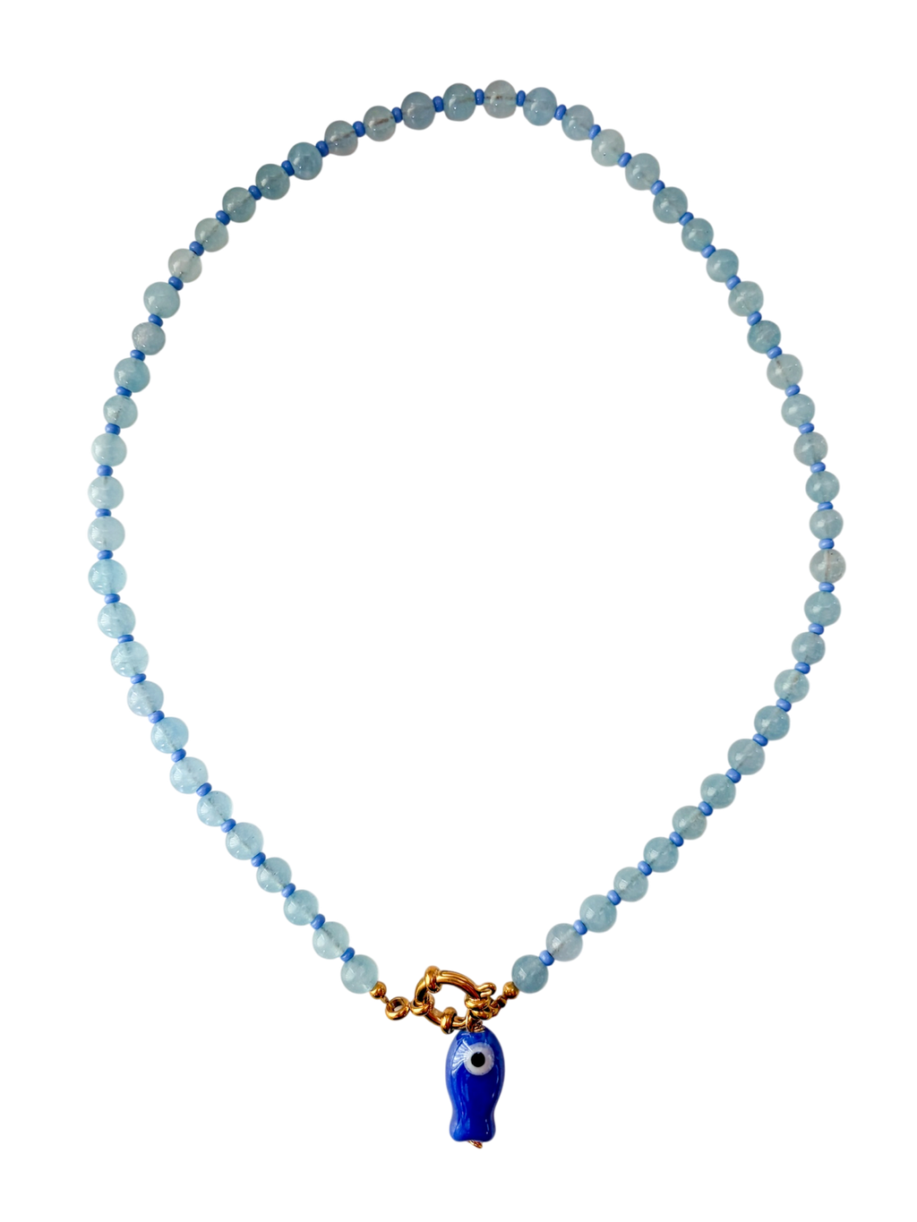 Collar piedras celestina