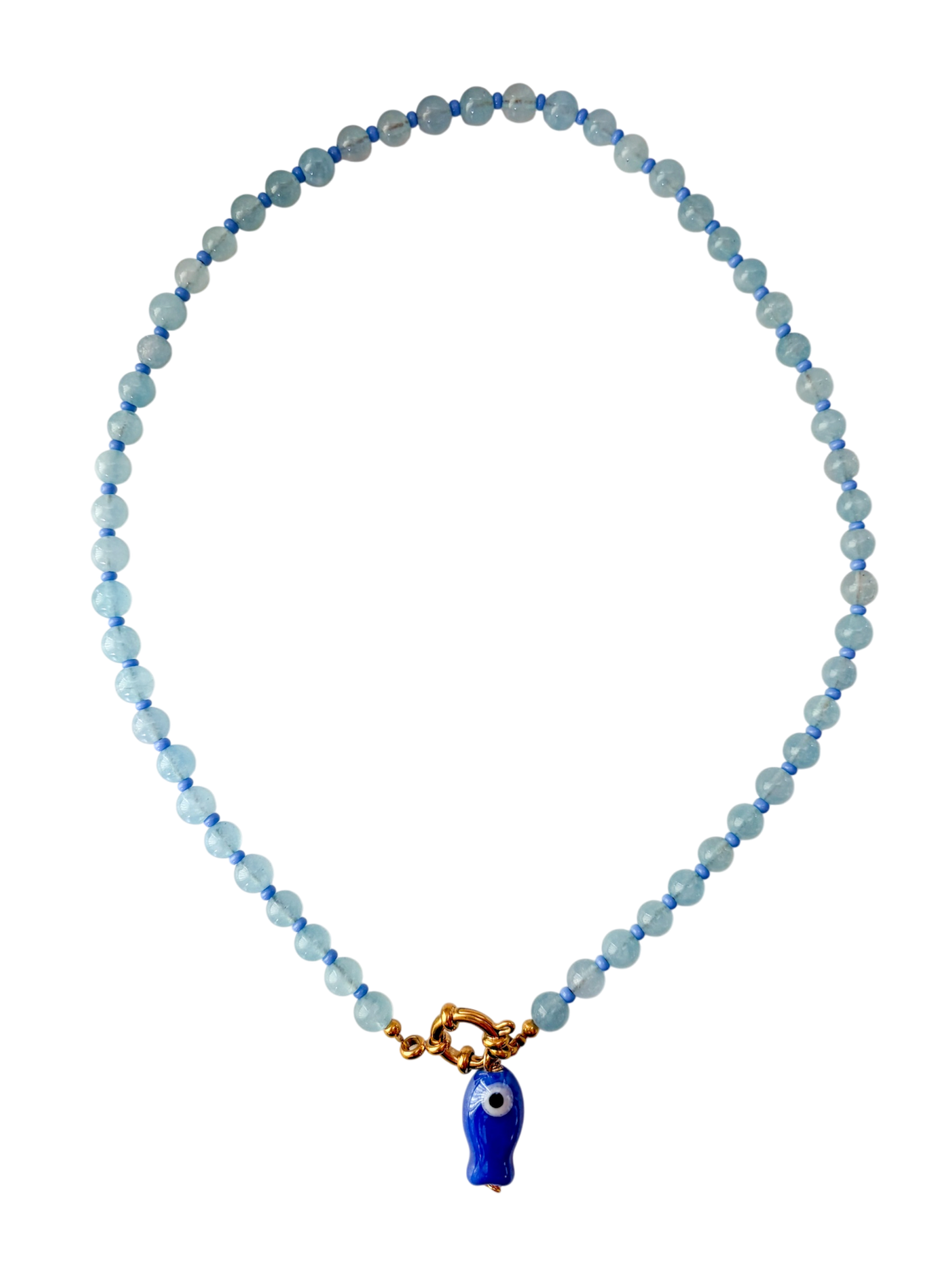 Collar piedras celestina