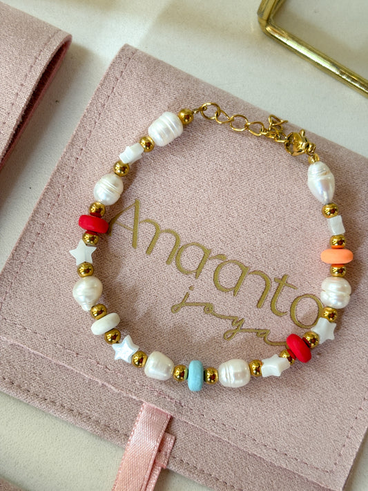 Pulsera perlas de Río color