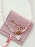 Collar cuarzo rosa