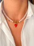 Collar donas palo rosa