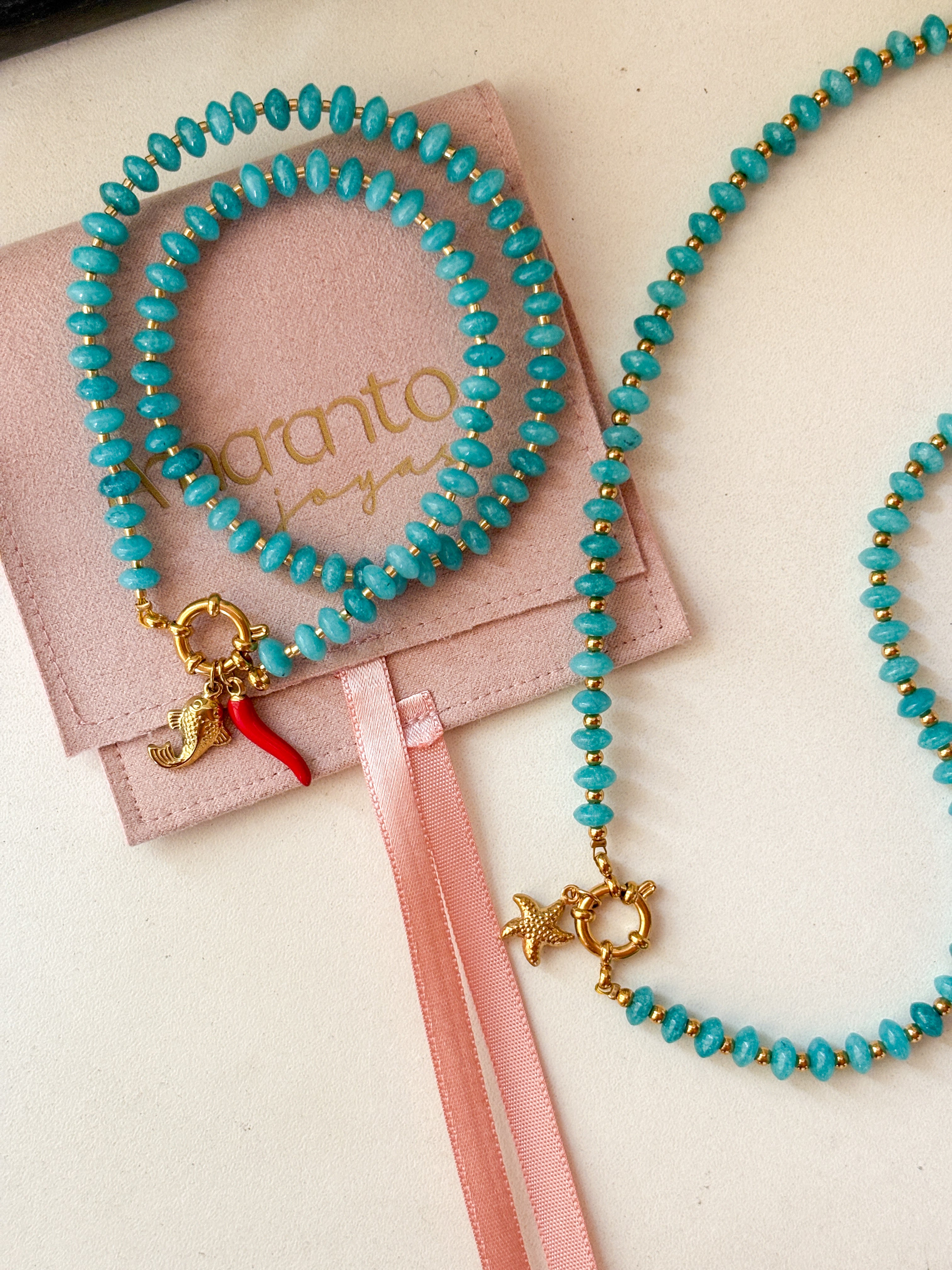 Collar cuarzo azul