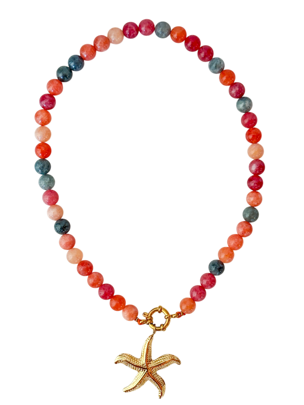 Collar piedras calcitas coral