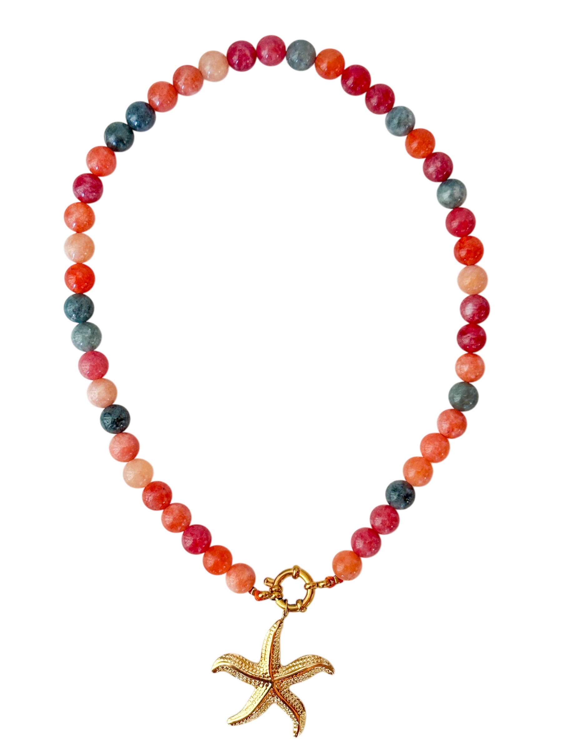 Collar piedras calcitas coral
