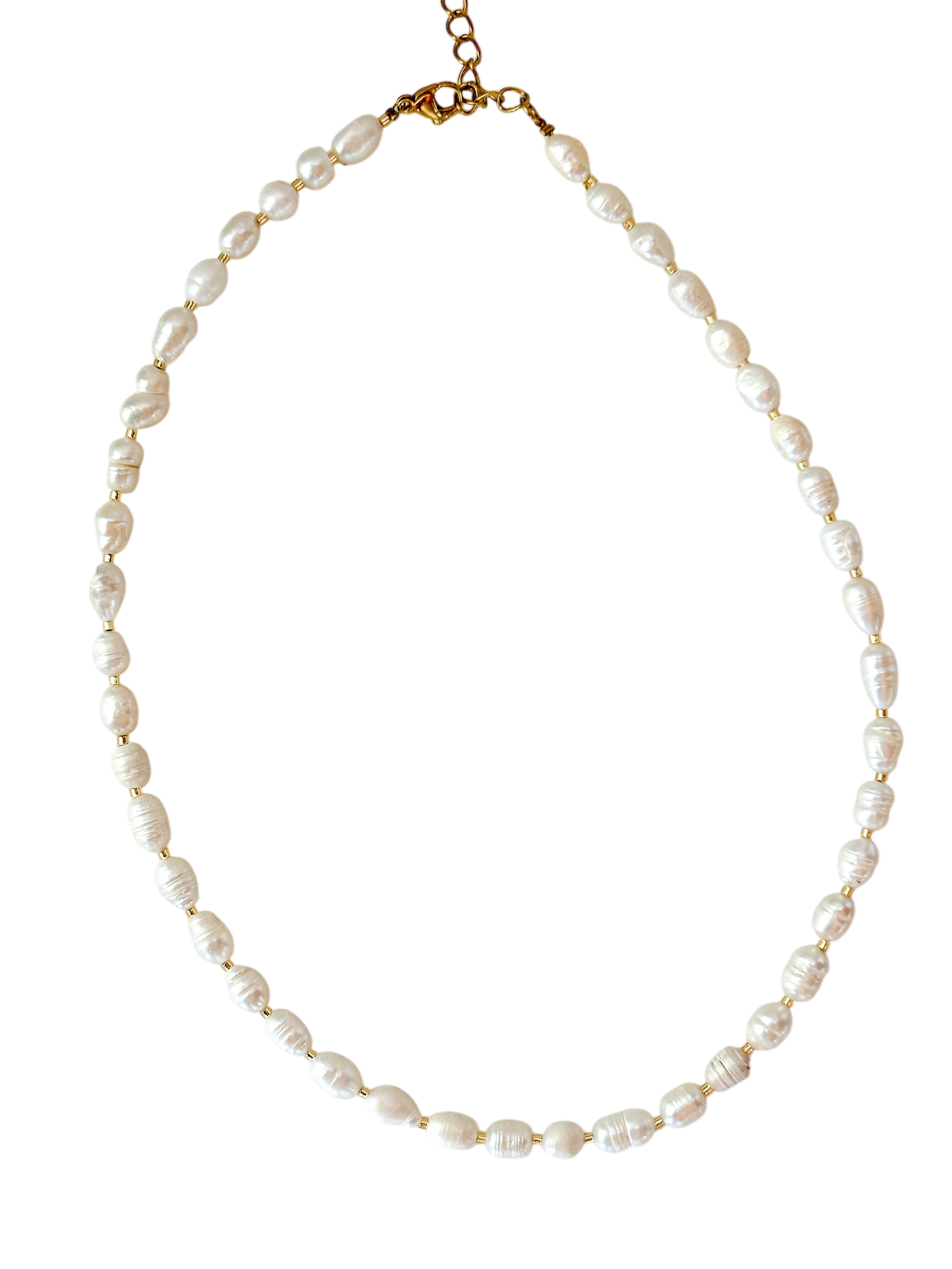 Collar gold perlas