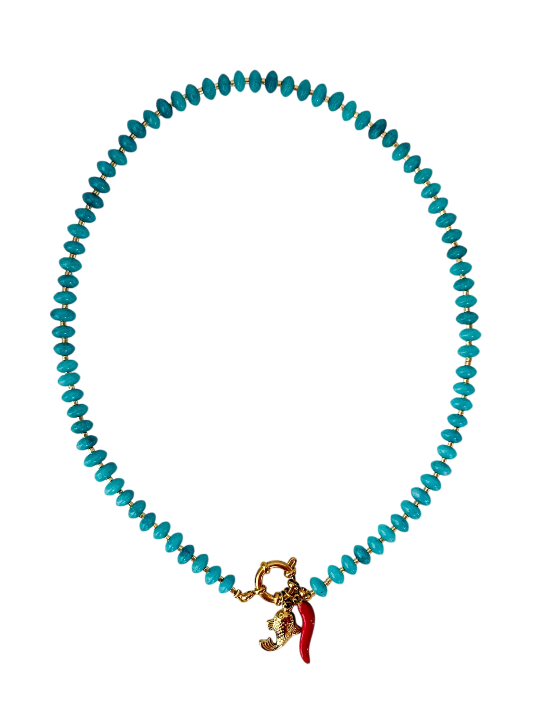 Collar cuarzo azul