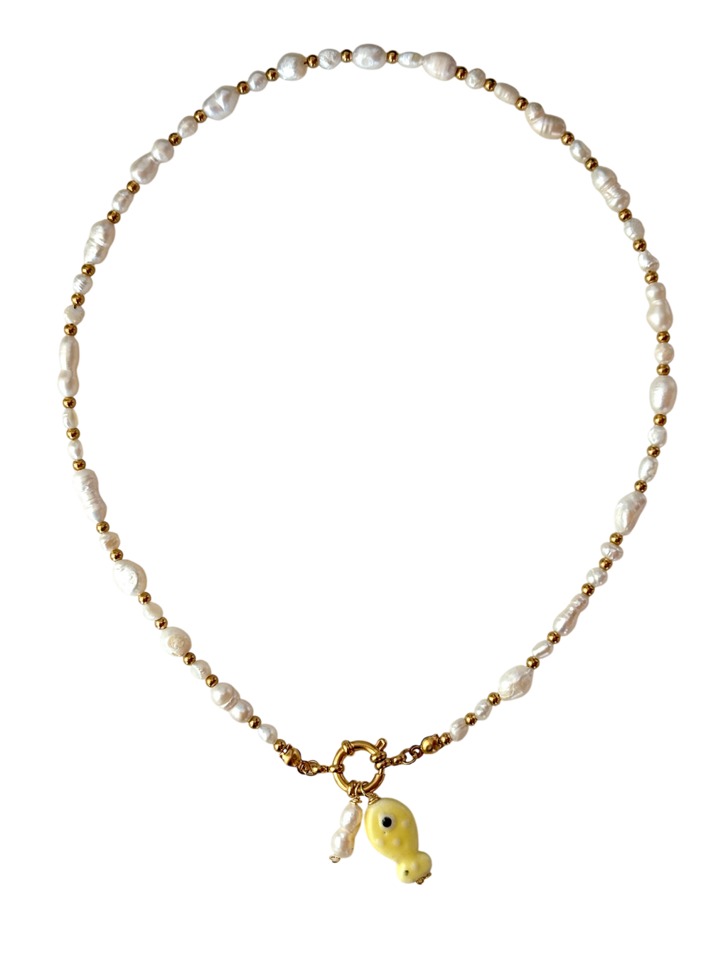 Collar perlas timón