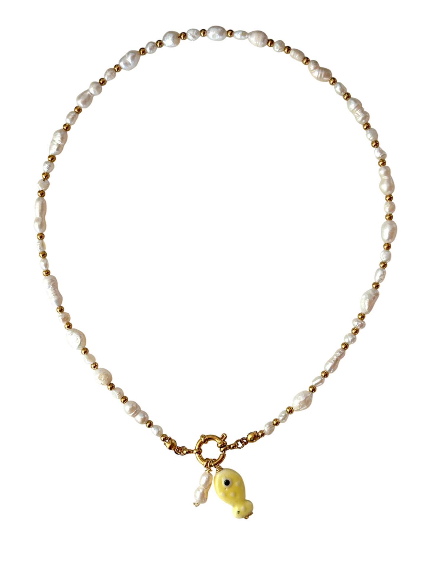 Collar perlas timón